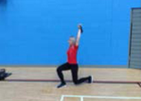 Banks O' Dee Kettlebell High Hold Lunge